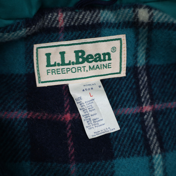 Vintage L.L.Bean Long Wool Lined Heavy Coat - Picture 5 of 6